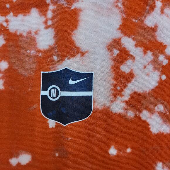 Vintage 90s NIKE Bleached Shirt Womens S/M 17x24 Orange USA - Picture 8 of 15